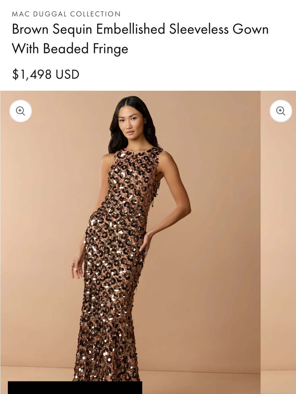 Mac duggal sequin dress